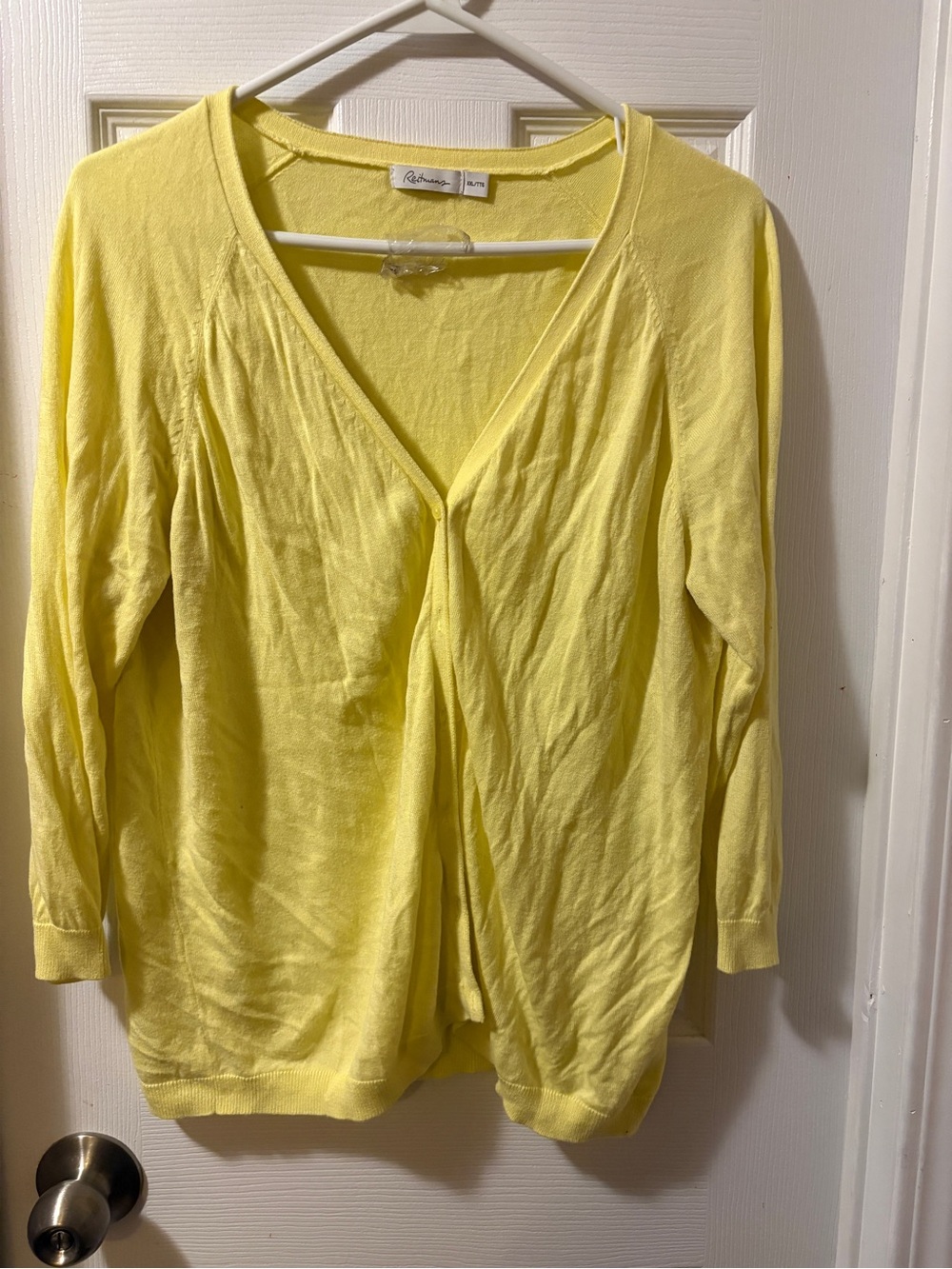 Reitmans Sunny Yellow V-Neck Lightweight Cardigan